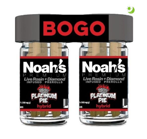 Noah's Premium - Platinum Pie BOGO 5pk Diamond Live Rosin Prerolls 5g