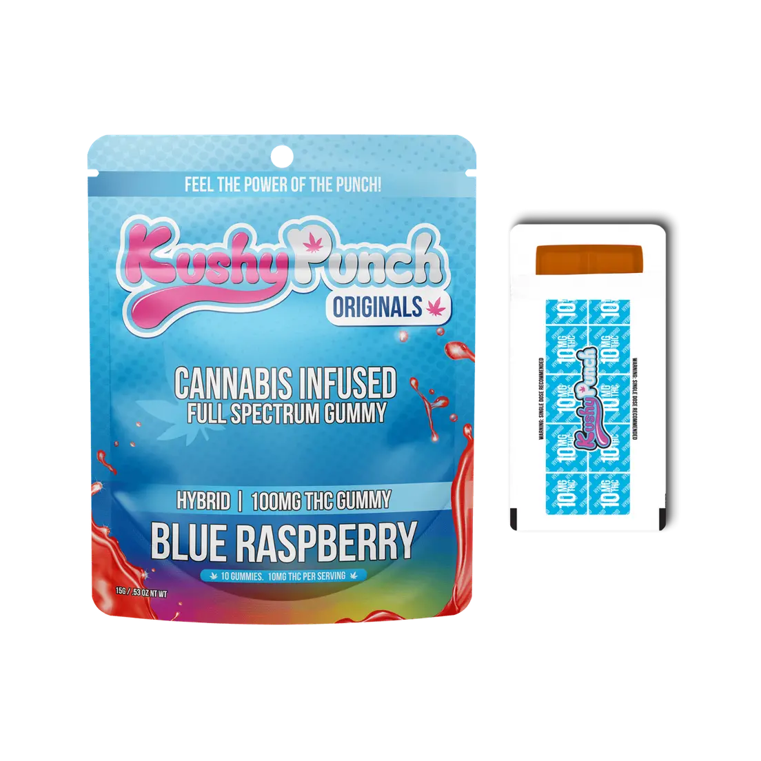 1. Kushy Punch | Gummies | 1pk | Blue Raspberry