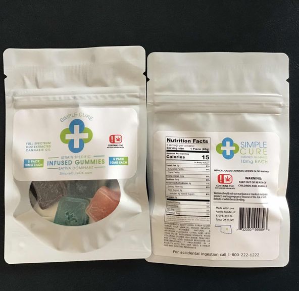 Simple Cure 50mg Gummies Sativa