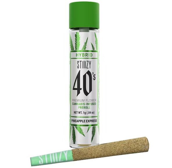 PINEAPPLE EXPRESS - 1G INFUSED PREROLL by STIIIZY THC 40.80%