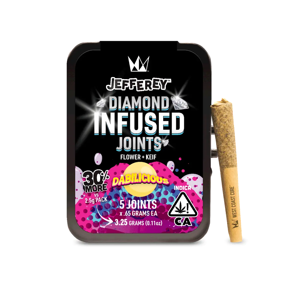 Dabilicious Jefferey 5pk Infused Pre Rolls 3.25 g