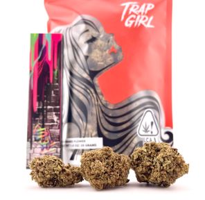 Deal! $89 1 oz. Midnight Berry (25.71%/Indica) - Trap Girl + Drip Edition Rolling Papers