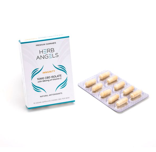 Capsules: Immunity 100mg (10x10mg) CBD Isolate by Herb Angels