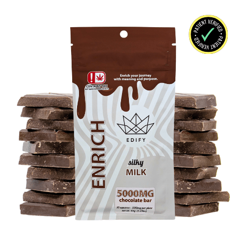 EDIFY SILKY MILK CHOCOLATE BAR 5000MG