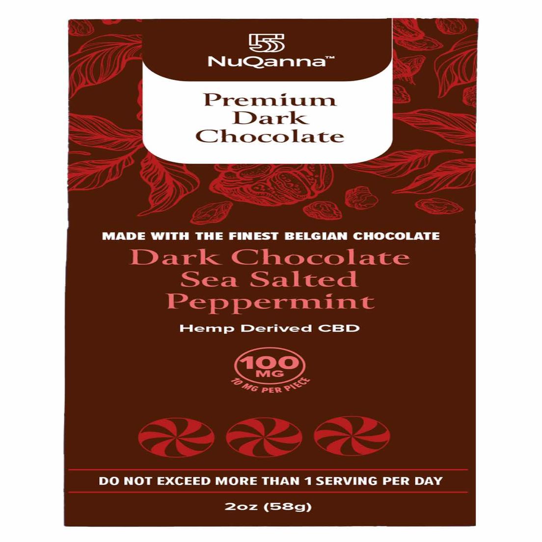 CBD Chocolate : Peppermint Dark Chocolate : 100 mg