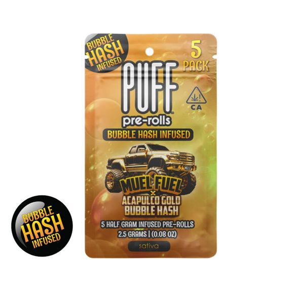 PUFF - Mule Fuel x Acapulco - 5pk Bubble Hash Prerolls - 2.5g