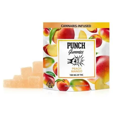 PUNCH - Peach Mango - Gummies - 100MG
