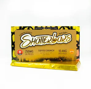 250mg Sativa Toffee Crunch Shatter Bar by Euphoria Extractions GOLDEN TICKET INSIDE