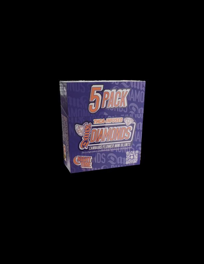 Dank Diamonds | Cushion Cut | 3.5g Infused Mini Hemp Blunt 5 Pack