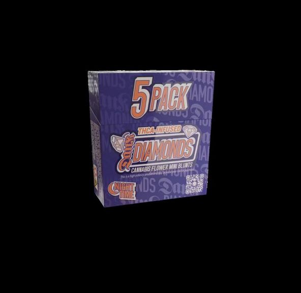 Dank Diamonds | Cushion Cut | 3.5g Infused Mini Hemp Blunt 5 Pack
