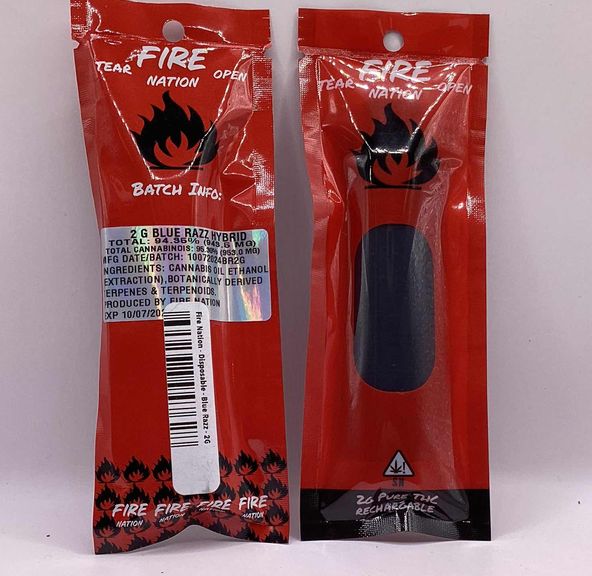 Fire Nation - Disposable - Blue Razz - 2G