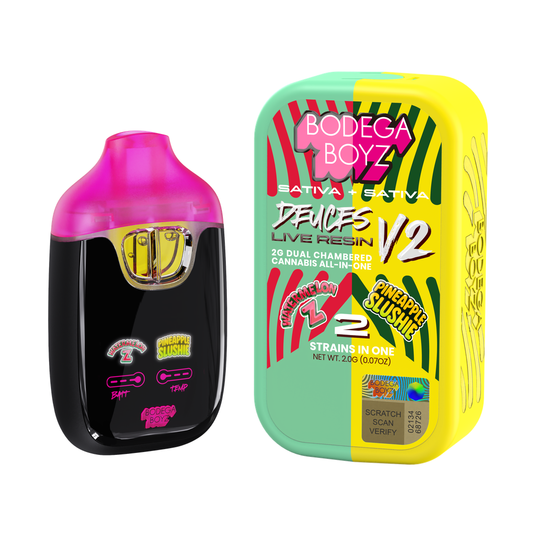 Deuces - Live Resin Vape - Watermelon Z & Pineapple Slushie at The East Village Dispensary | Sweede Deuces - Live Resin Vape - Watermelon Z & Pineapple Slushie at The East Village Dispensary | Sweede