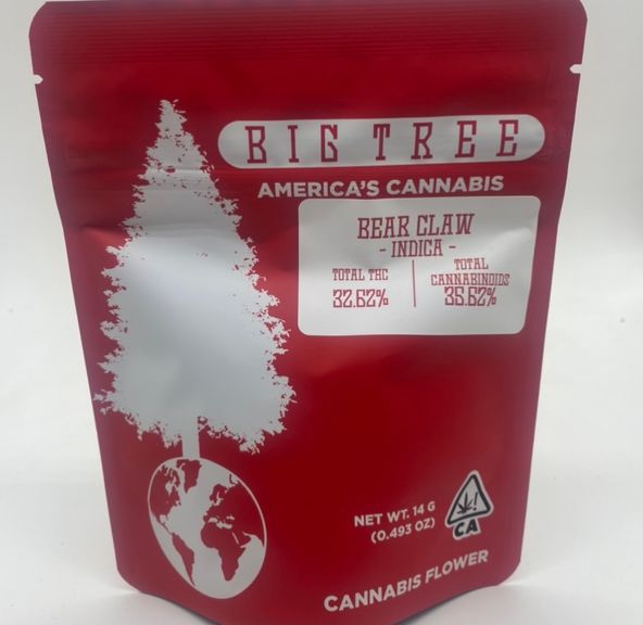 Bear Claw (indica) - 14g Flower (THC 32%) by Big Tree Cannabis **Buy 2 for $100**