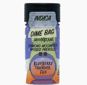 2.5g Blueberry Thunder Fux (Indica) Diamond Moonrock Infused Pre-rolls - Dime Bag