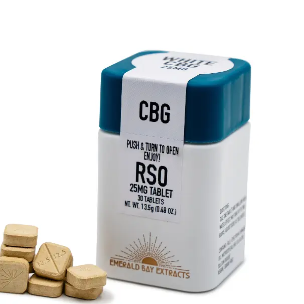 25mg Tablets-Indica-White CBG 25mg 13.50 g
