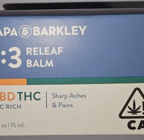 P&B: 15mL Balm: 1:3 CBD/THC: Releaf