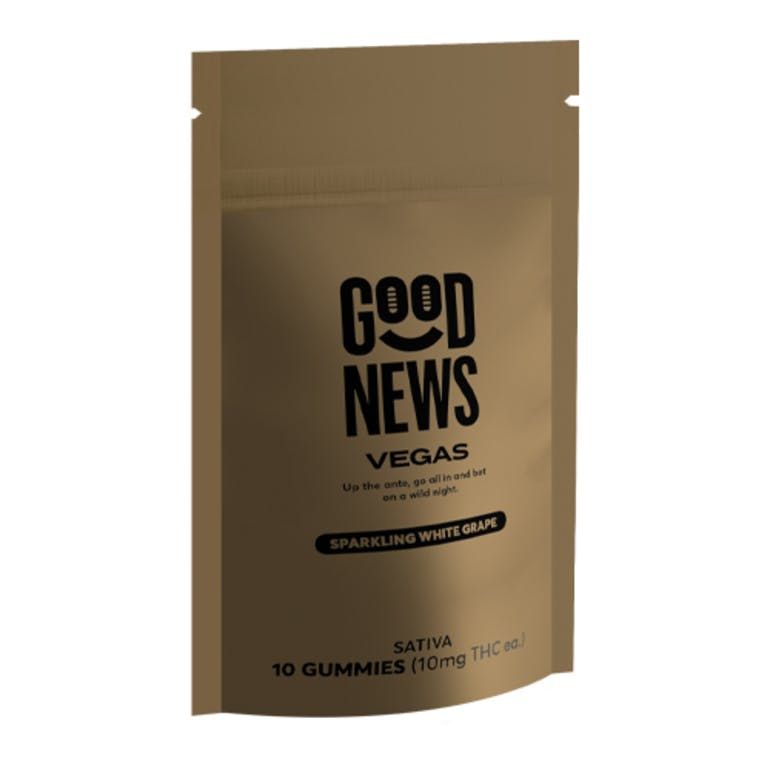 Good News Vegas Sparkling White Grape 10mg Gummy