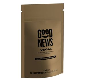 Good News Vegas Sparkling White Grape 10mg Gummy
