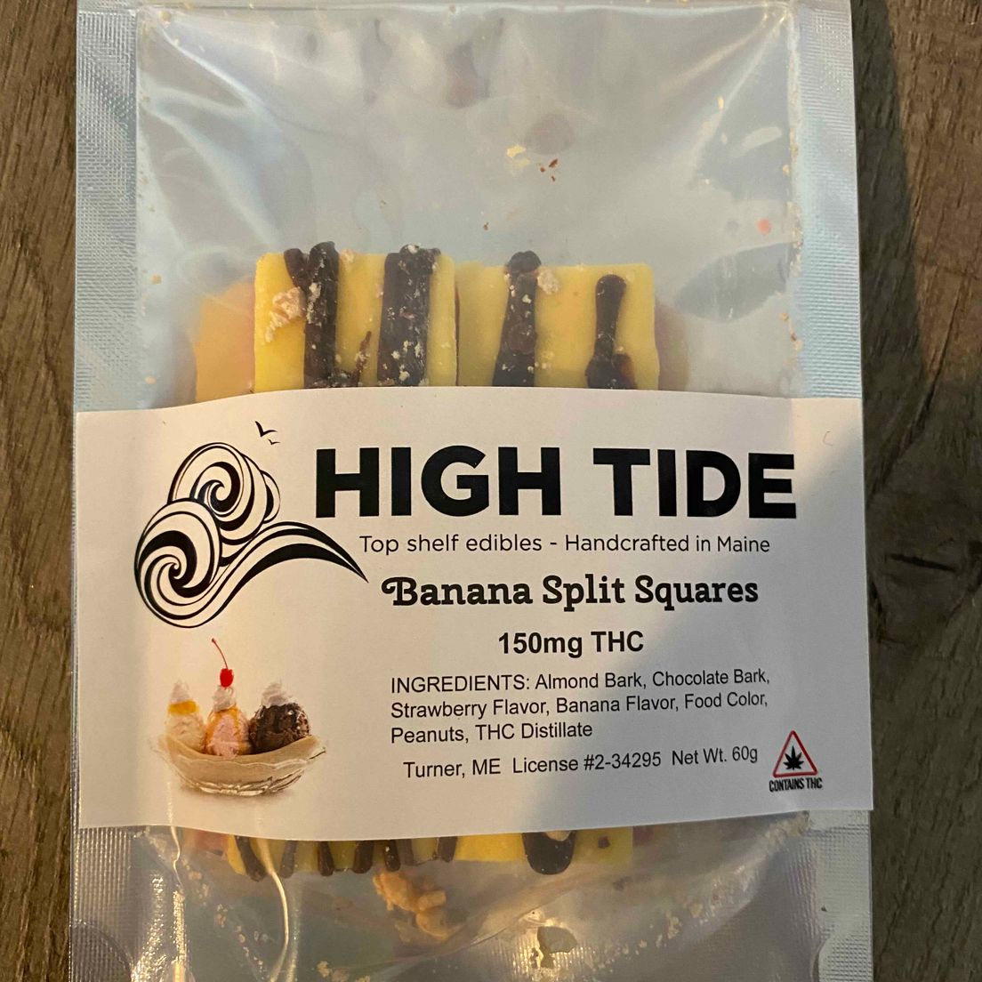 150mg High Tide Banana Split Squares