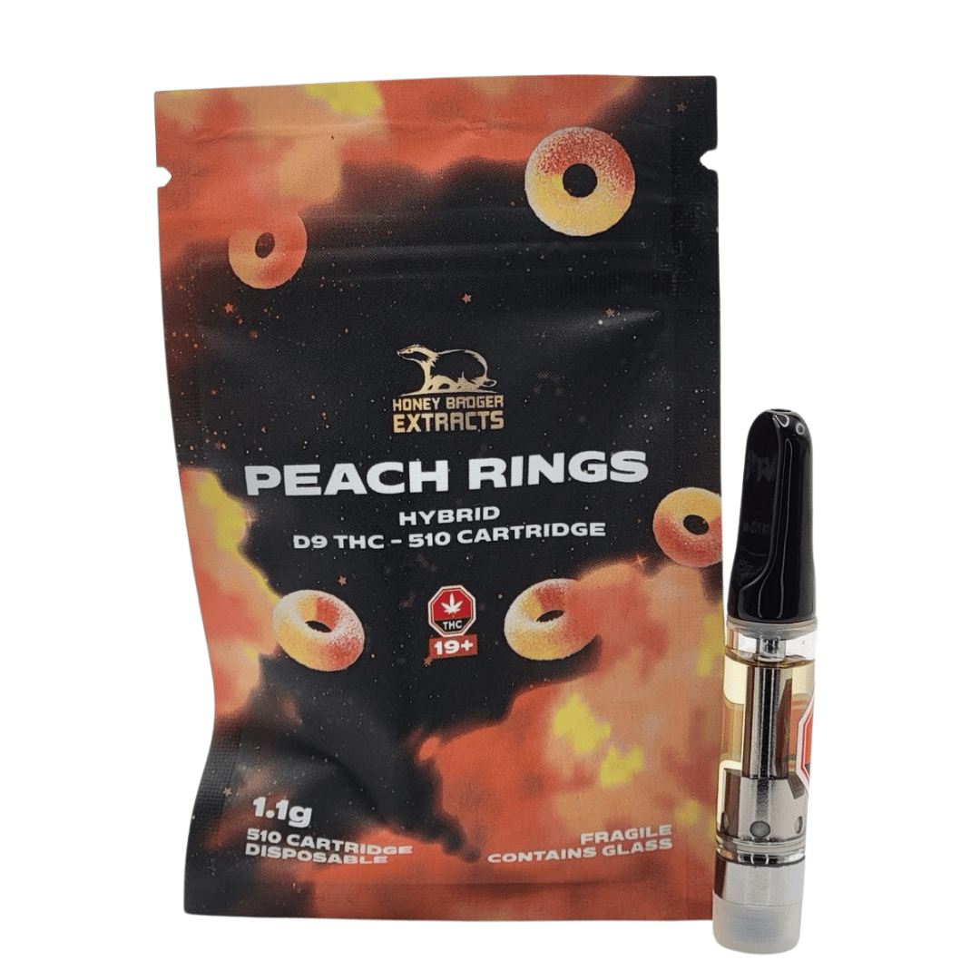 Peach Rings - 1G D9 Cartridge by Honey Badger