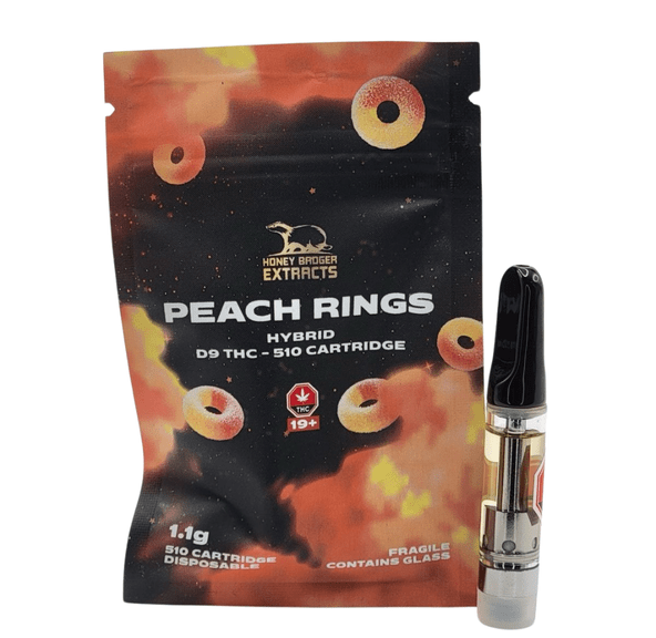 Peach Rings - 1G D9 Cartridge by Honey Badger