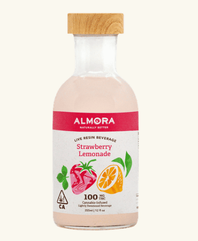 ALMORA - 12oz Live Resin Beverage - 100mg THC - Strawberry Lemonade