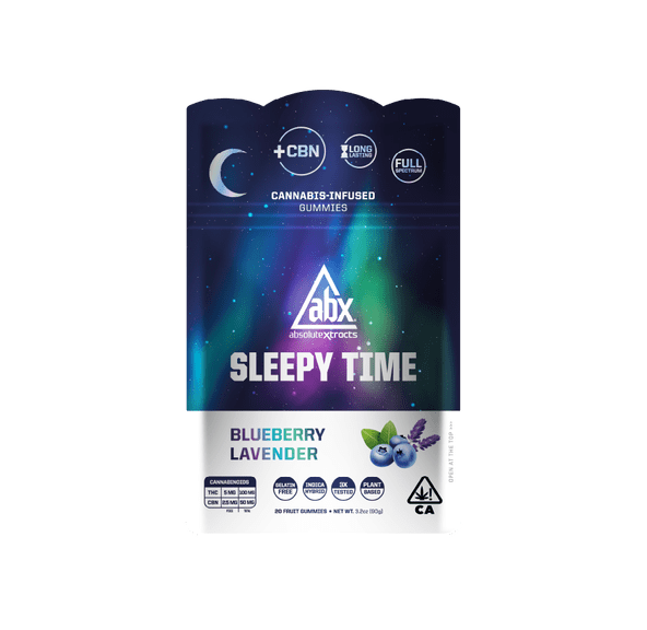 ABX Sleepy Time Gummies - 5THC:2.5CBN Blueberry Lavender