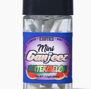 D. Mini Ganjeez 5pk x .5g Triple Infused Pre Rolls - Diablo OG (I)