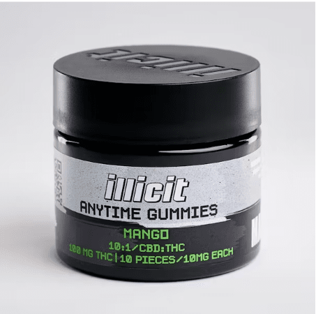 Illicit - Gummies - 100mg - 10ct - Mango 10:1 / CBD:THC / Anytime (G-H-31)