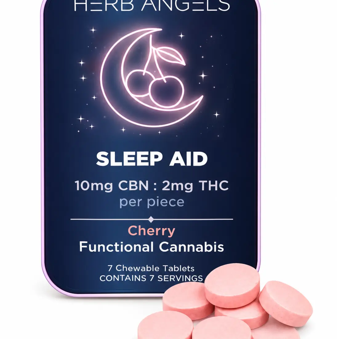70mg CBD: 14mg THC Sleep Aid Formula by Herb Angels (10mg CBD: 2mg THC x 7)