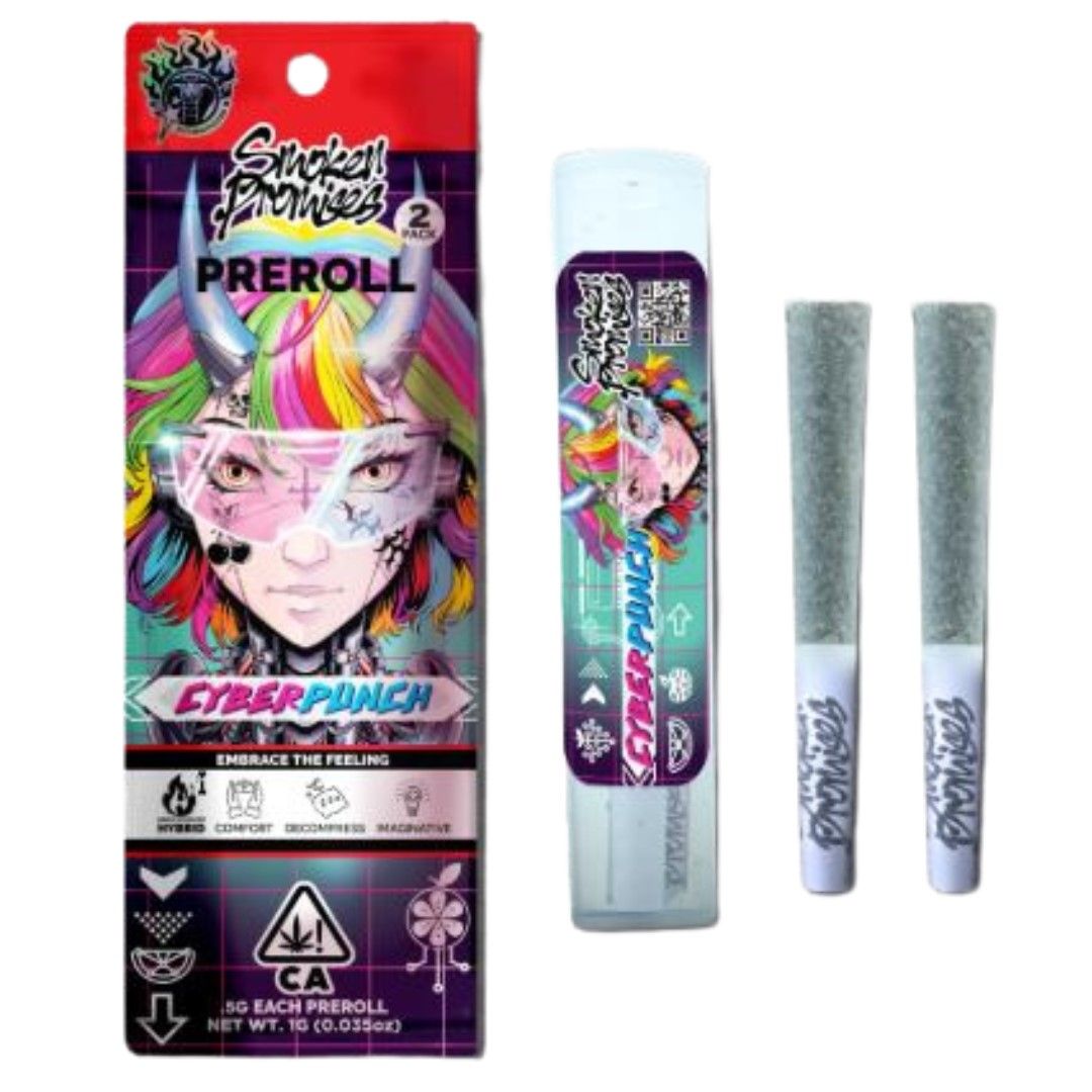 Smoken Promises Pre-roll 2pk Cyber Punch 1g