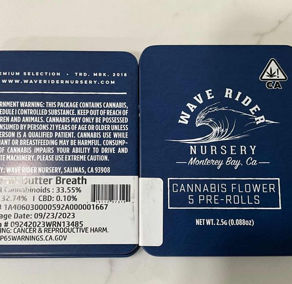 Wave Rider - Peanut Butter Breath 5 Pack Pre Roll