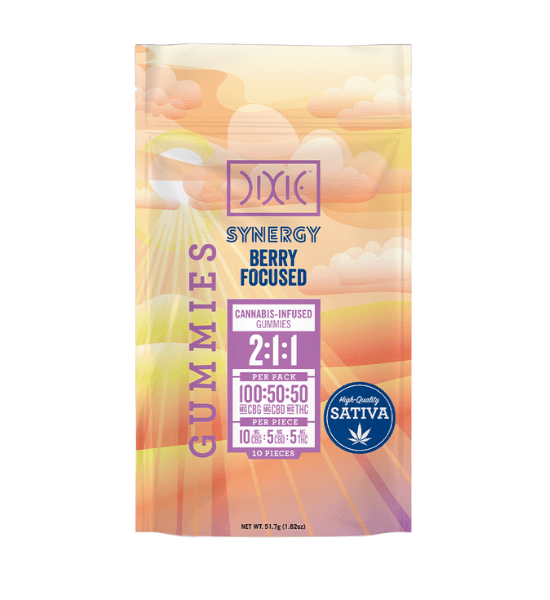 Dixie Gummies Berry Focused 2:1:1 100mg CBG / 50mg CBD / 50mg THC