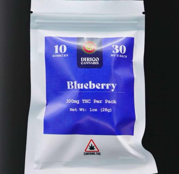 300mg Blueberry Gummies | Dirigo Cannabis