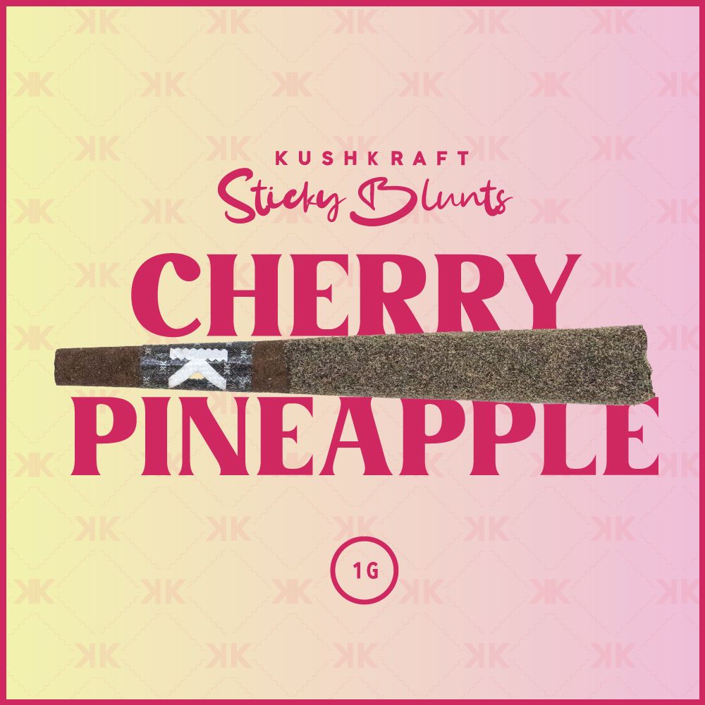 1 x 1g Shatter Infused Indica Blunt Pink Tar Cherry Pineapple by KushKraft