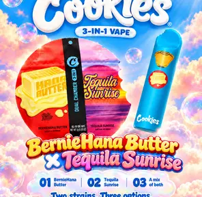 Cookies | Vapes | CDT 3-in-1 Disposables | Berniehana Butter + Tequila Sunrise | 2g