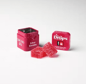 Drops - Raspberry Enhanced 1:2:CBD:THC Rosin Gummies (2pcs)