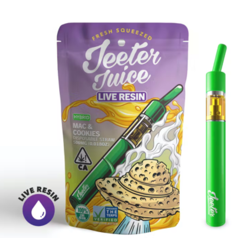.5g Mac & Cookies Live Resin Disposable Straw - JEETER