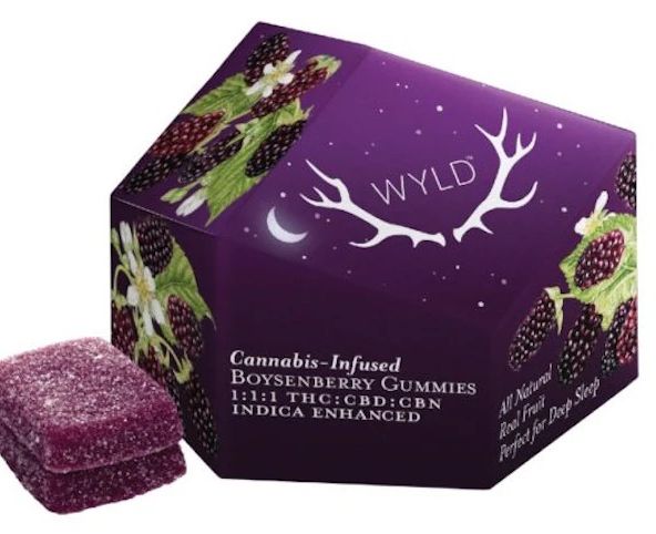 WYLD- Boysenberry Gummies 1:1:1 (THC:CBD:CBN) 100mg (I)