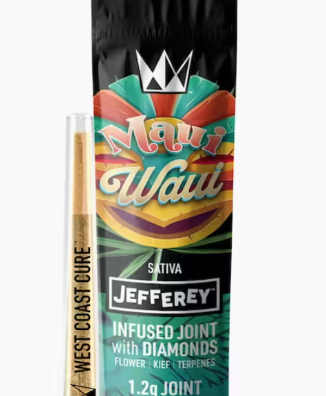 D. West Coast Cure 1.2g Diamond Infused Jefferey Pre Roll - Maui Waui (S)