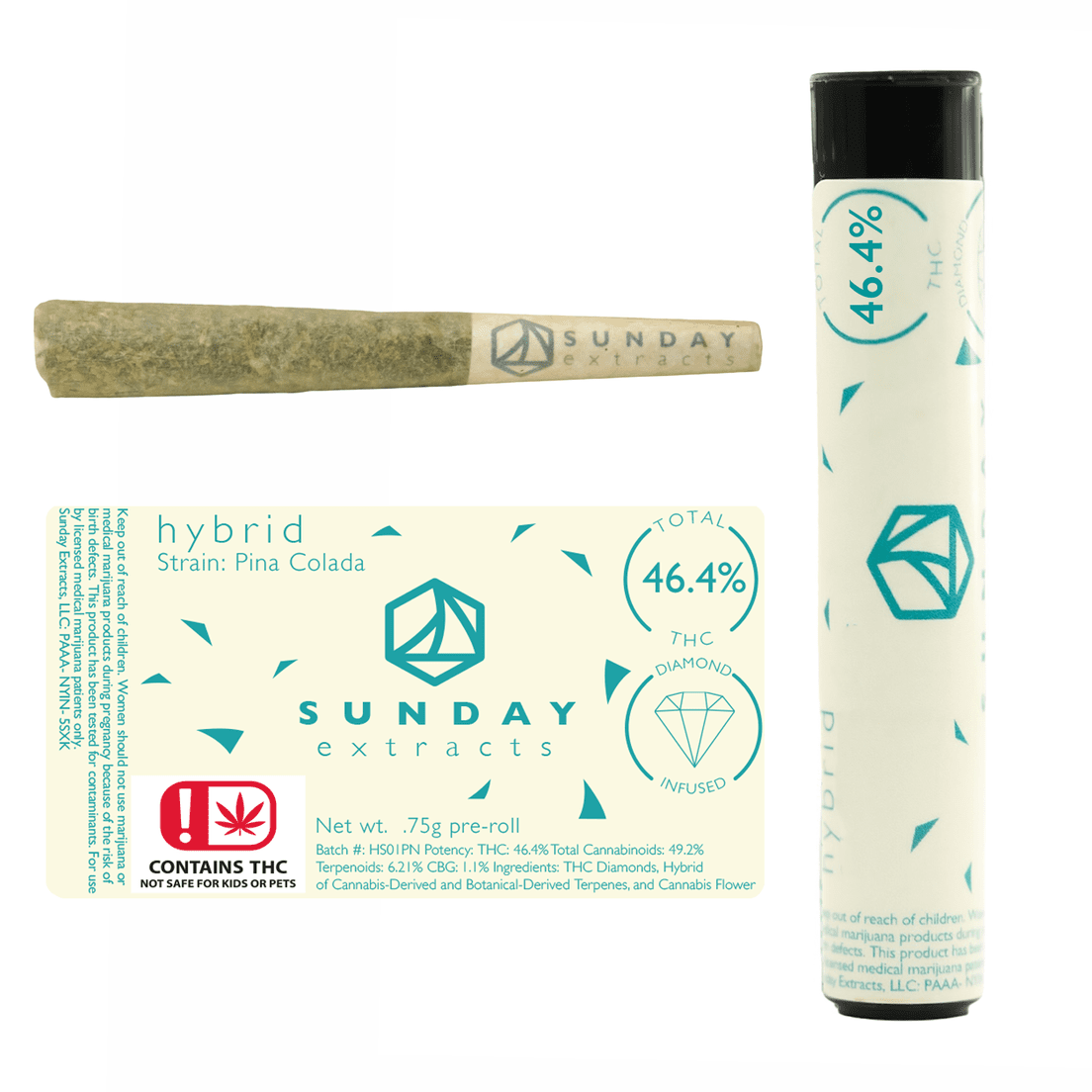 SUNDAY EXTRACTS CHERRY COLA INFUSED PREROLL .75G
