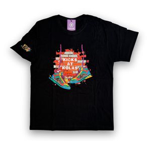 Kicks Branded T-Shirt Sneakers Black