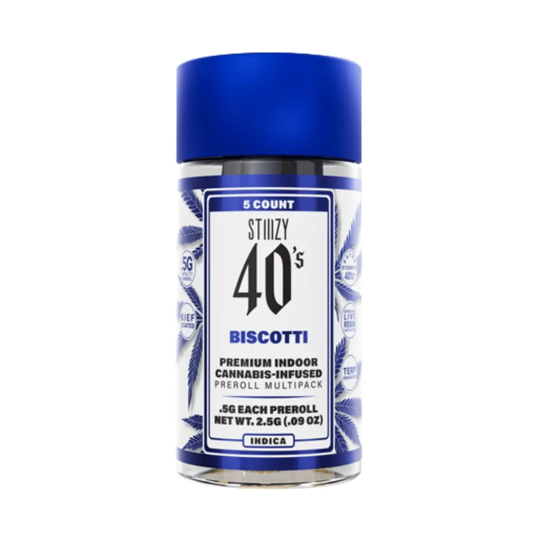 Stiiizy 40's Infused Pre-roll 5pk Biscotti 2.5g
