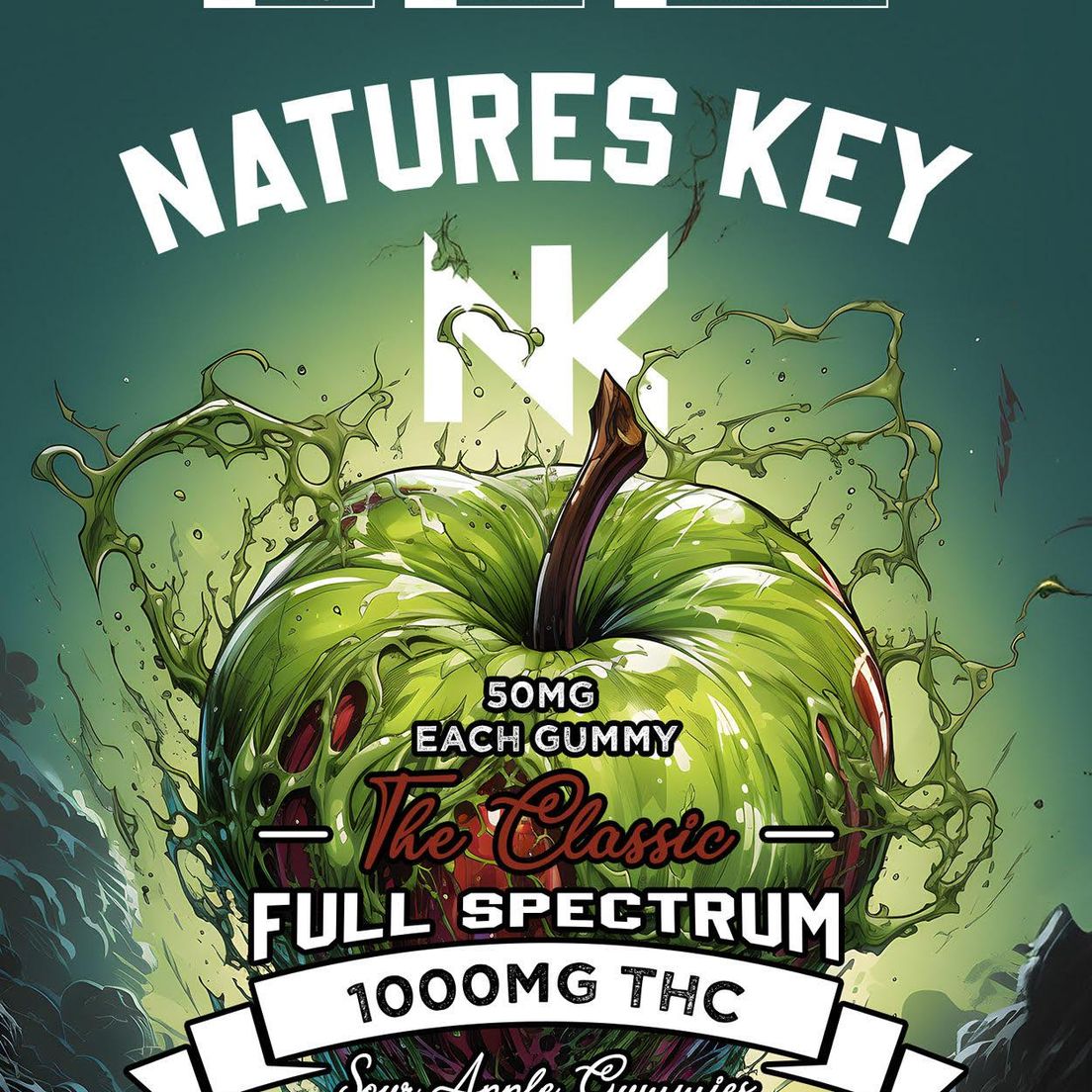 Nature's Key 1000mg Gummies (Sour Green Apple)