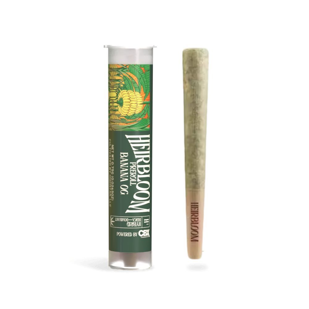 Heirbloom by CBX- Banana OG Preroll .75g (IH)