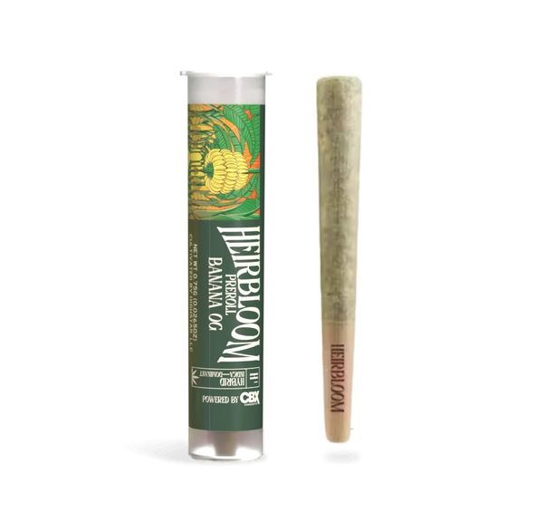 Heirbloom by CBX- Banana OG Preroll .75g (IH)