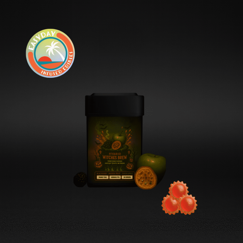 Easyday Edibles | Witches Brew Sour Chews | 10mg each | 20 pieces (200mg Total) | Hybrid