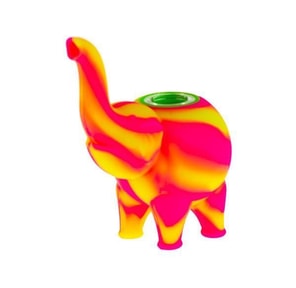4" SILICONE ELEPHANT BUBBLER PIPE