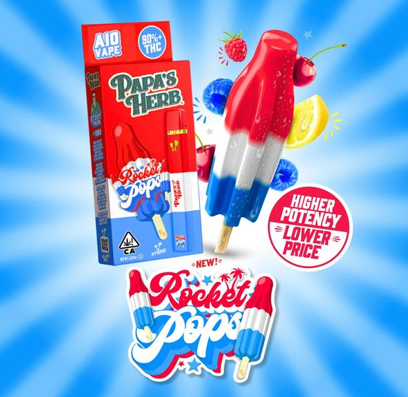 Papa's Herb - AIO Vape - 1g - Rocket Pops