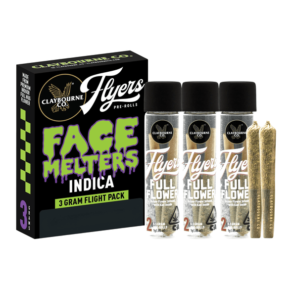 Claybourne | Prerolls | 6 x .5g | Face Melters | Hash Burger | King Louis OG | Motor Breath